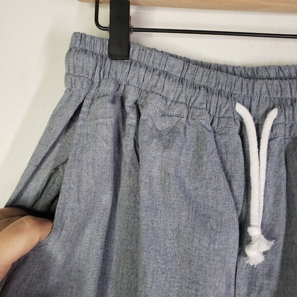 Evolverie Blue Chambray Wide Leg Crops, Culottes, Sustainable Fashion - Picture 4 of 7